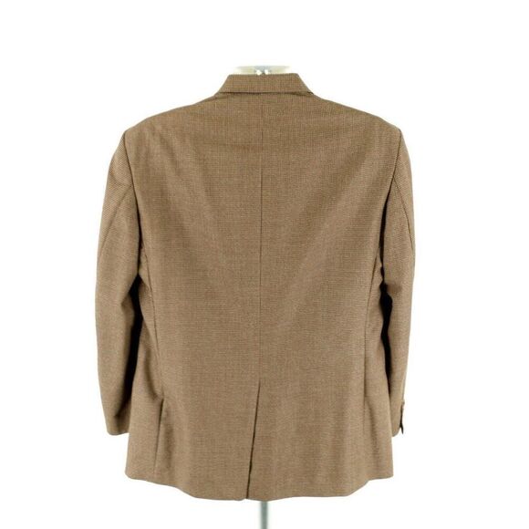 Nautica Wool Brown Green Houndstooth 2 Button Sport Coat‎ 42R - Picture 7 of 14